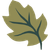 Illustration of a green leaf with visible veins.