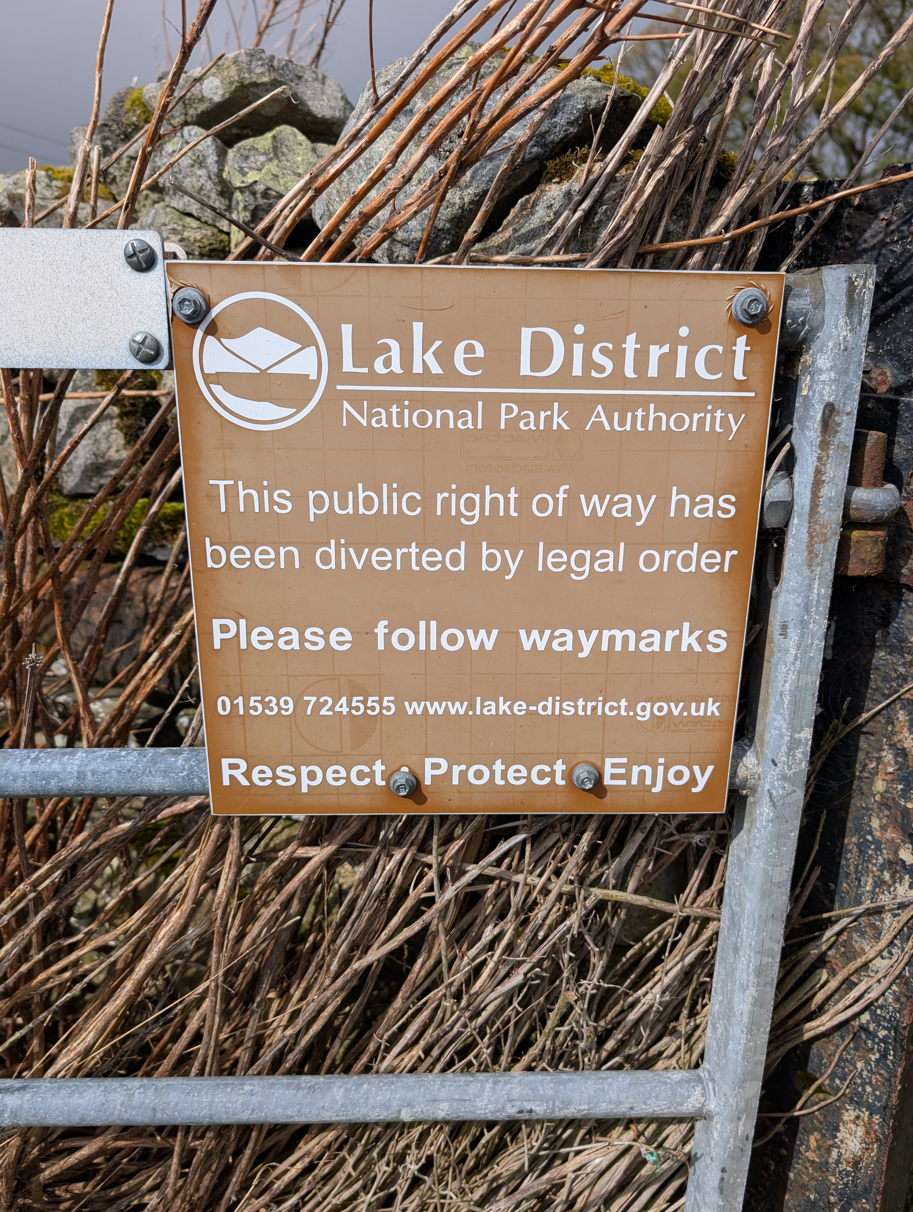 Lake District National Park Diverted PROW